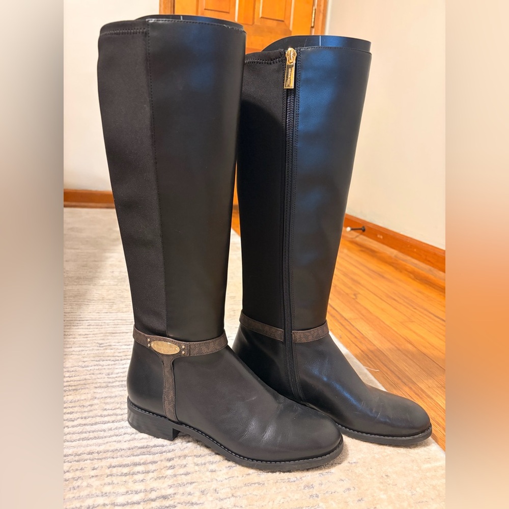 Michael Khors Finley Wide-Calf Riding Boots